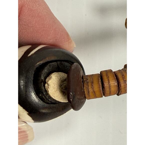 Hand Carved Wooden Necklace Beads Safari Animals Tribal 31" Zebra Elephant More - Picture 11 of 11